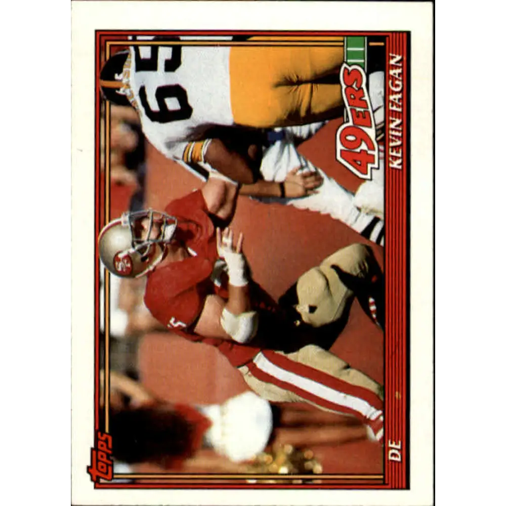 1991 Topps #80 Kevin Fagan NM-MT San Francisco 49ers Football Card  Image 1