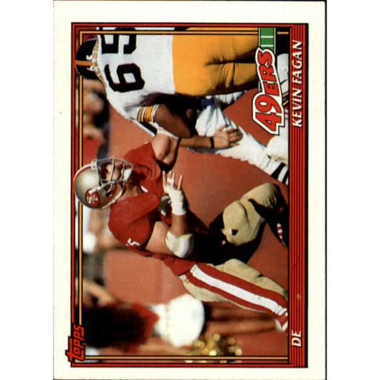 1991 Topps #80 Kevin Fagan NM-MT San Francisco 49ers Football Card  Image 1