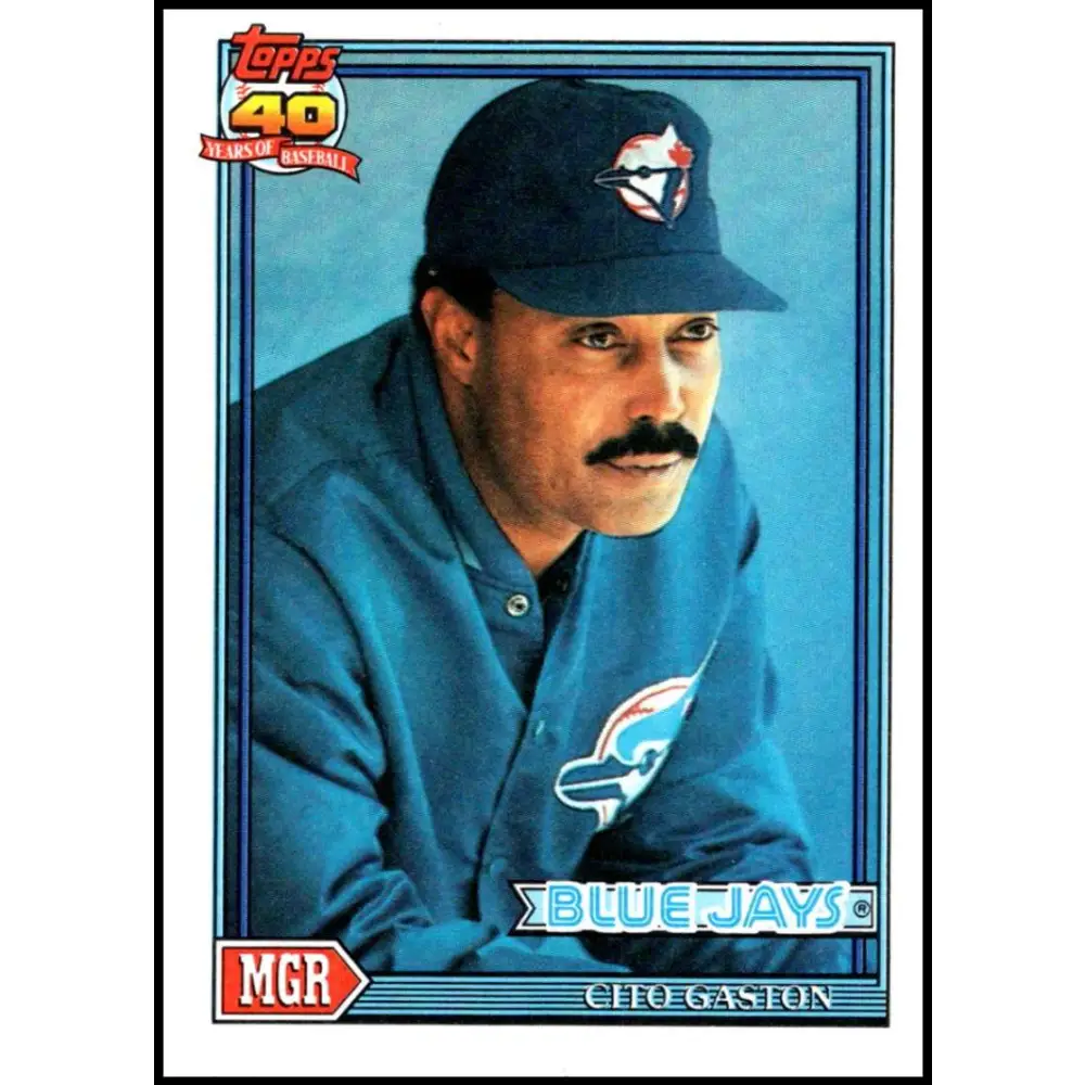 1991 Topps #81 Cito Gaston NM-MT Toronto Blue Jays Baseball Card  Image 1