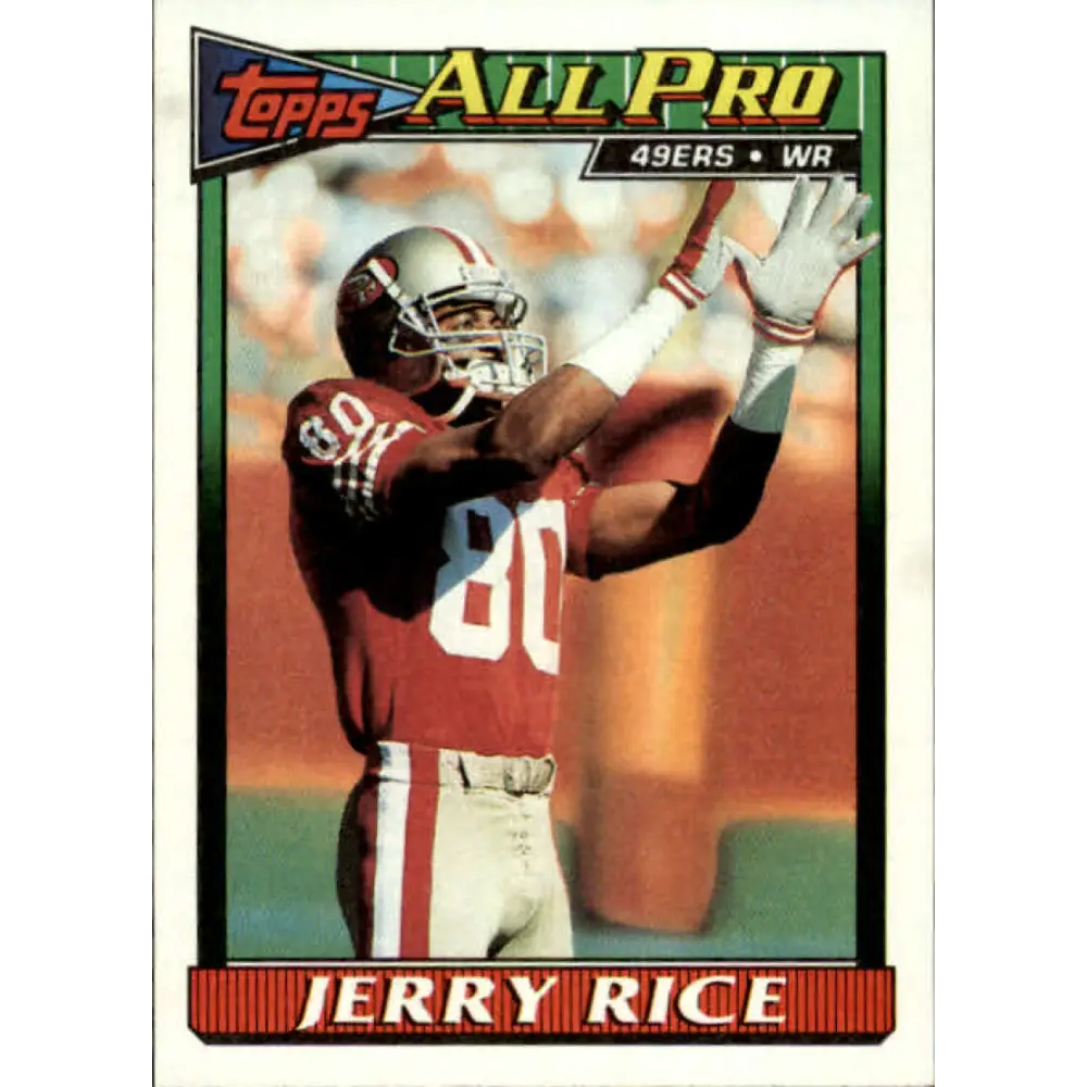 1991 Topps #81 Jerry Rice NM-MT San Francisco 49ers Football Card  Image 1