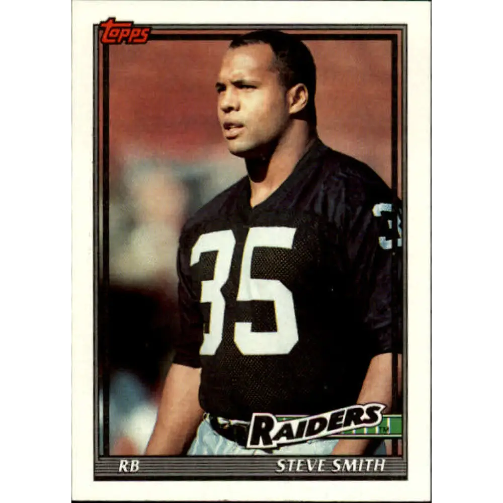 1991 Topps #84 Steve Smith NM-MT Los Angeles Raiders Football Card  Image 1
