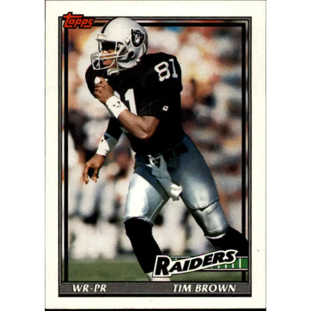 1991 Topps #85 Tim Brown NM-MT Los Angeles Raiders Football Card  Image 1