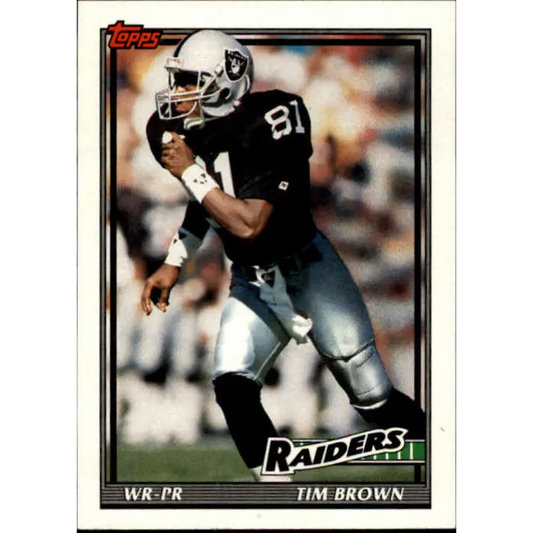 1991 Topps #85 Tim Brown NM-MT Los Angeles Raiders Football Card  Image 1
