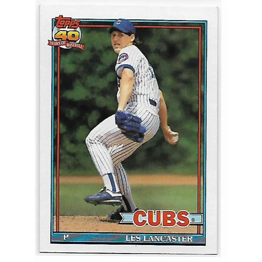 1991 Topps #86 Les Lancaster NM-MT Chicago Cubs Baseball Card  Image 1