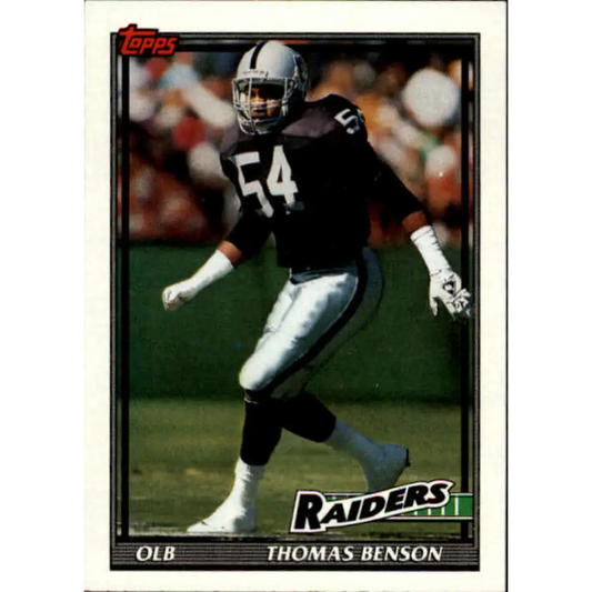 1991 Topps #89 Thomas Benson NM-MT Los Angeles Raiders Football Card  Image 1