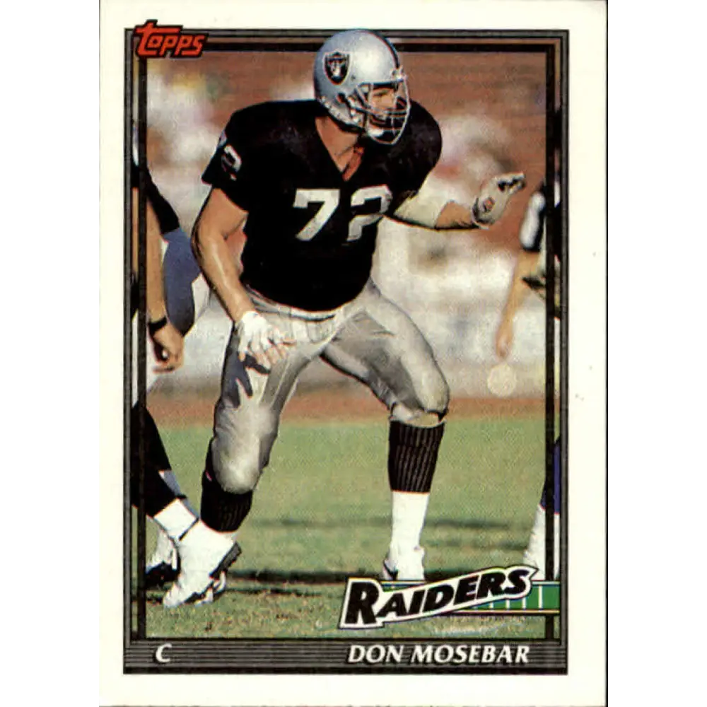 1991 Topps #91 Don Mosebar NM-MT Los Angeles Raiders Football Card  Image 1