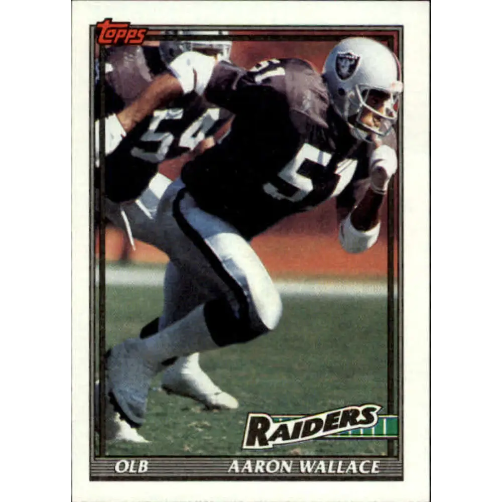 1991 Topps #92 Aaron Wallace NM-MT Los Angeles Raiders Football Card  Image 1