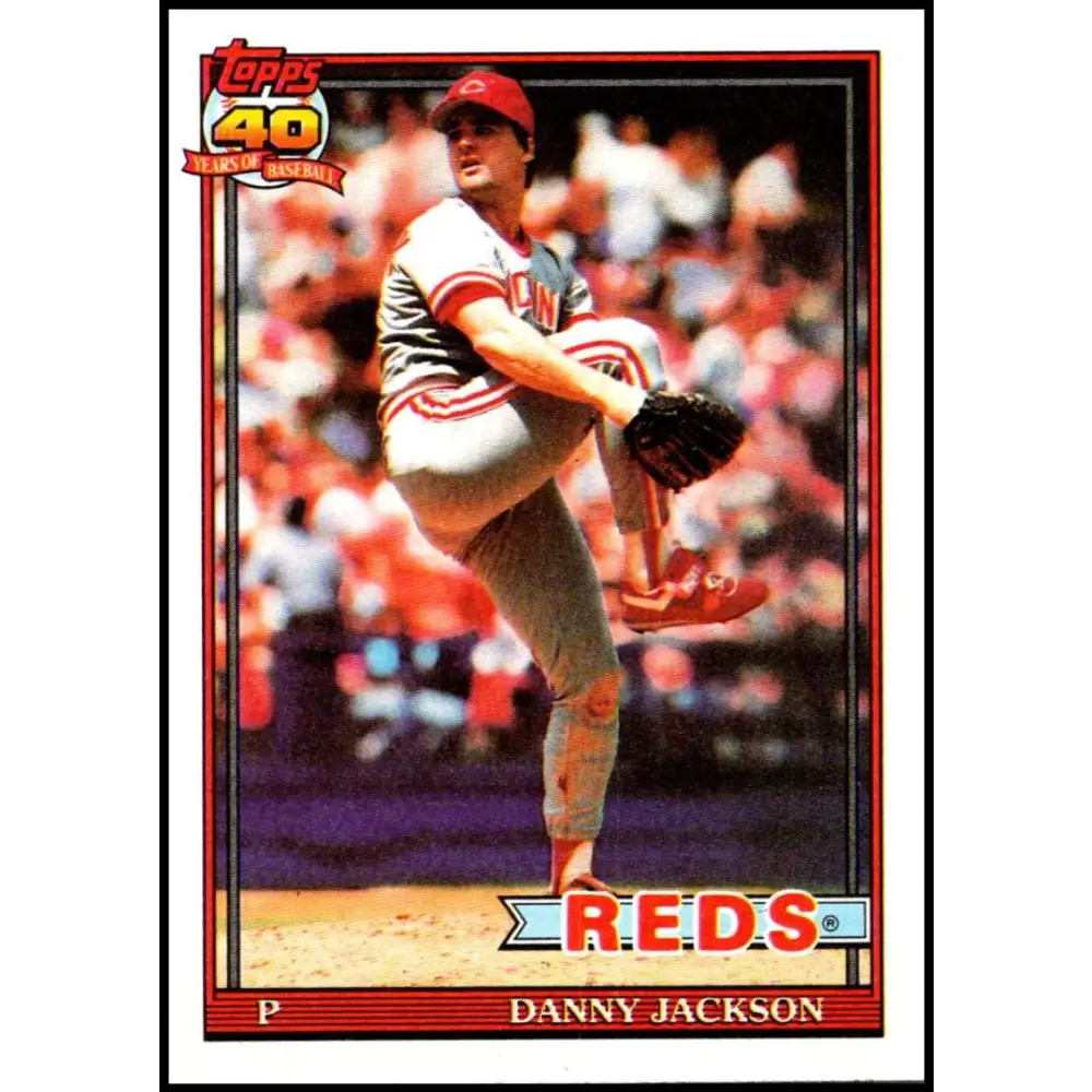 1991 Topps #92 Danny Jackson NM-MT Cincinnati Reds Baseball Card  Image 1