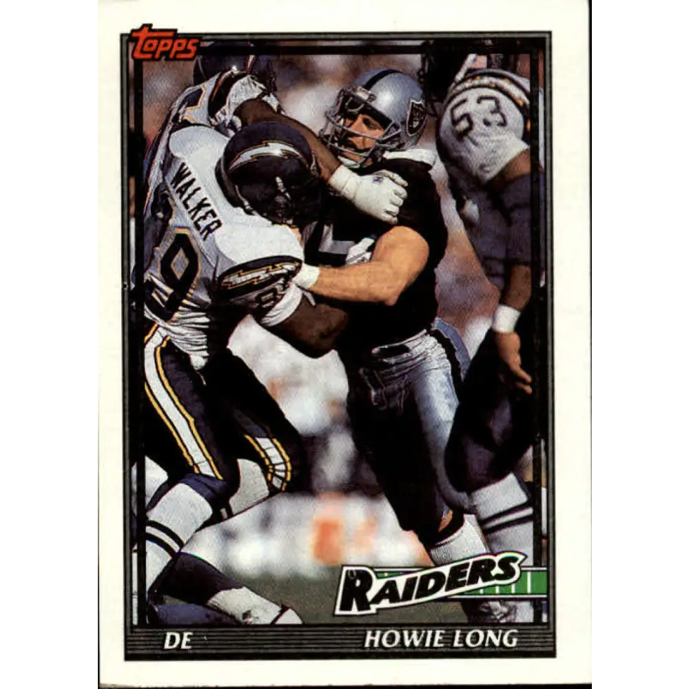 1991 Topps #95 Howie Long NM-MT Los Angeles Raiders Football Card  Image 1