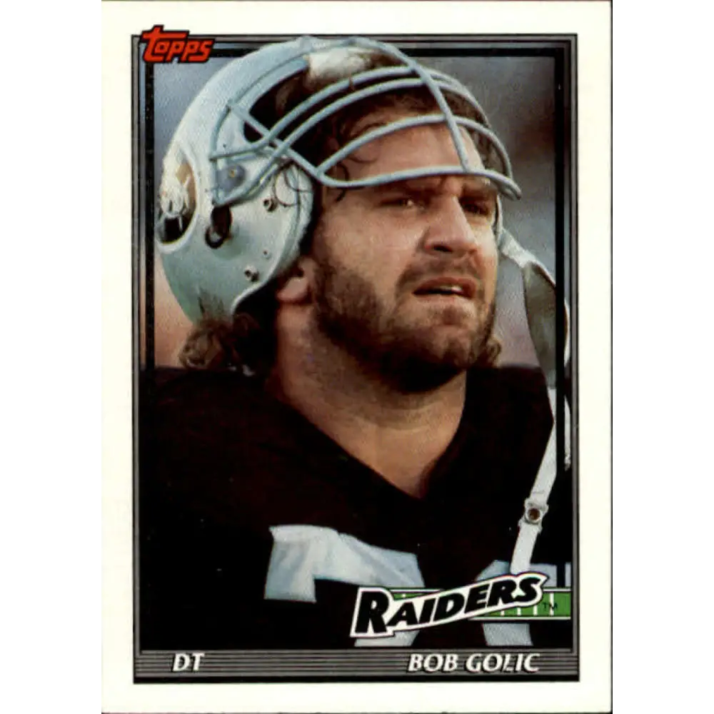 1991 Topps #98 Bob Golic NM-MT Los Angeles Raiders Football Card  Image 1