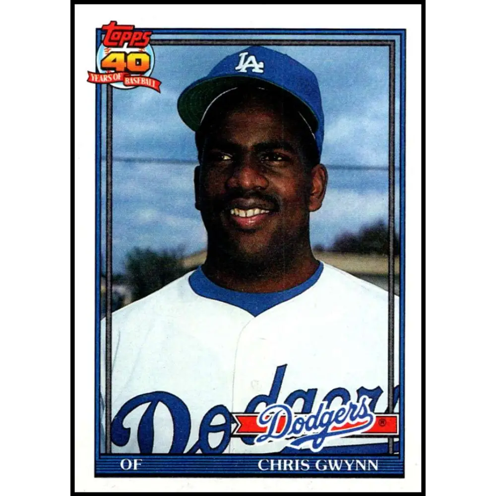 1991 Topps #99 Chris Gwynn NM-MT Los Angeles Dodgers Baseball Card  Image 1