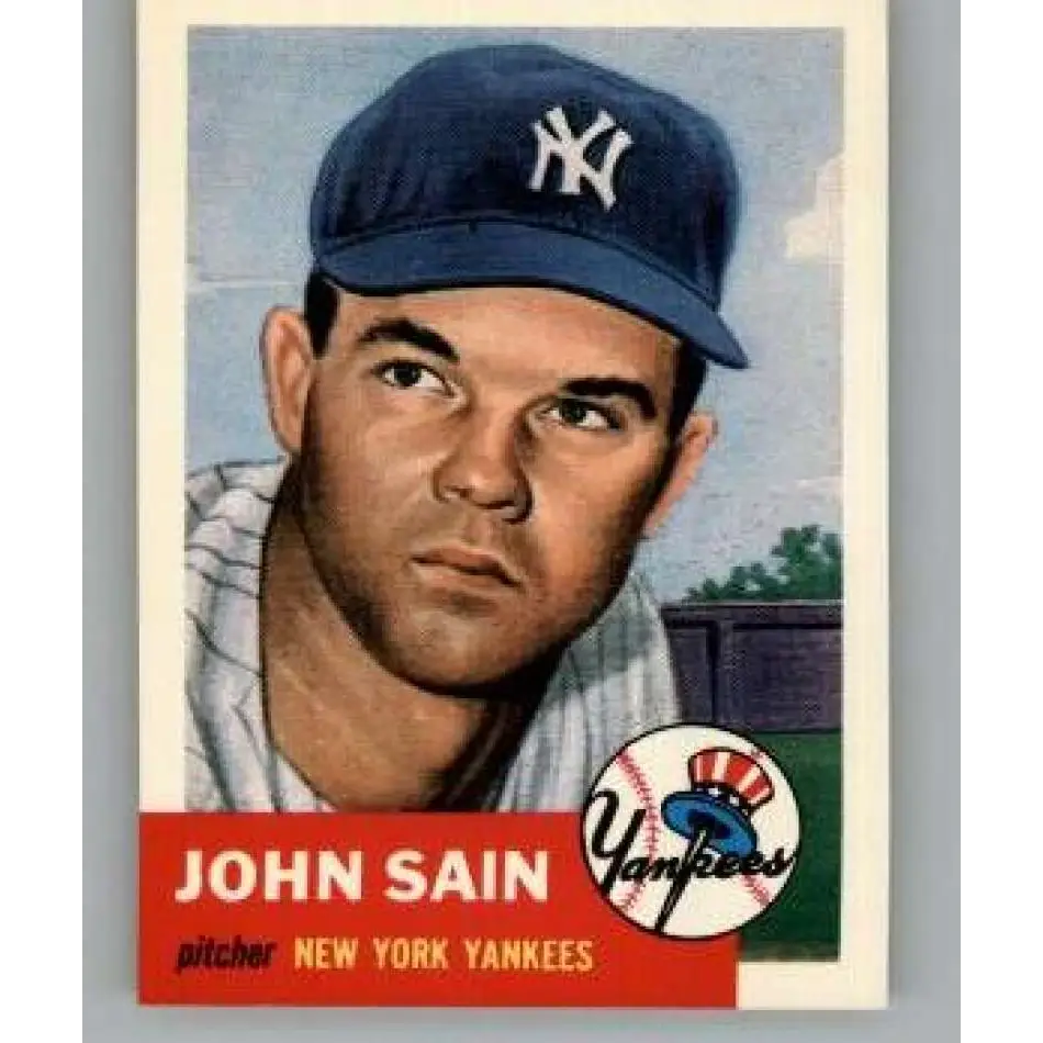 1991 Topps Archives 1953 #119 Johnny Sain NM-MT New York Yankees Baseball Card Image 1