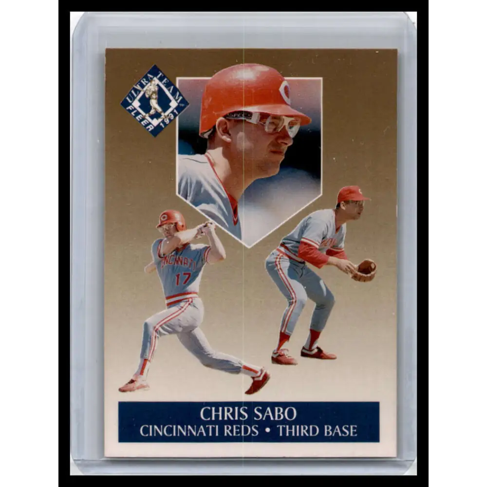 1991 Ultra #9 Chris Sabo NM-MT Cincinnati Reds Baseball Card Image 1