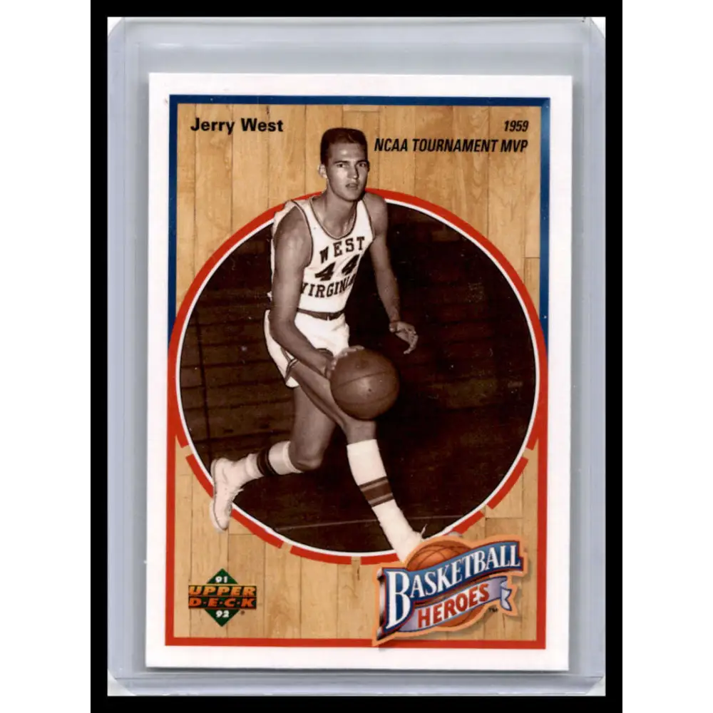 1991 Upper Deck #1 Jerry West NM-MT West Virginia Mountaineers Basketball Card Image 1