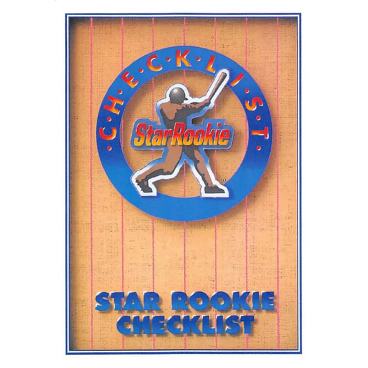 1991 Upper Deck #1 Star Rookie Checklist EX Excellent Checklist Baseball Card  Image 1