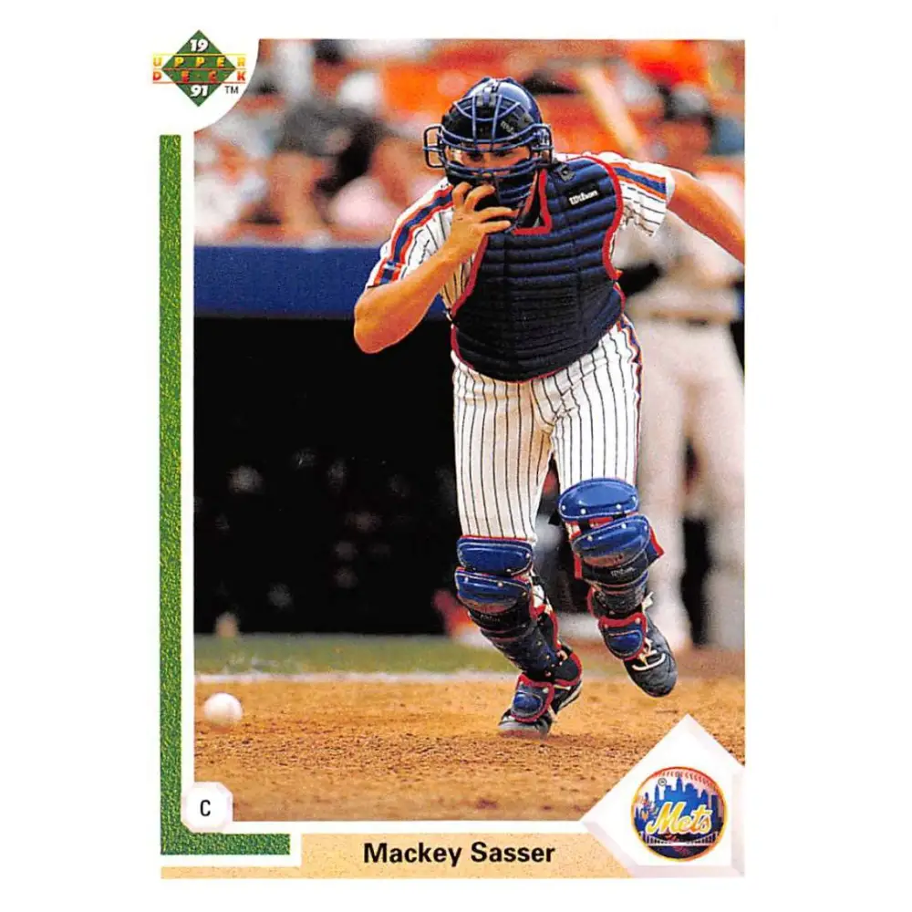 1991 Upper Deck #103 Mackey Sasser EX Excellent New York Mets Baseball Card  Image 1
