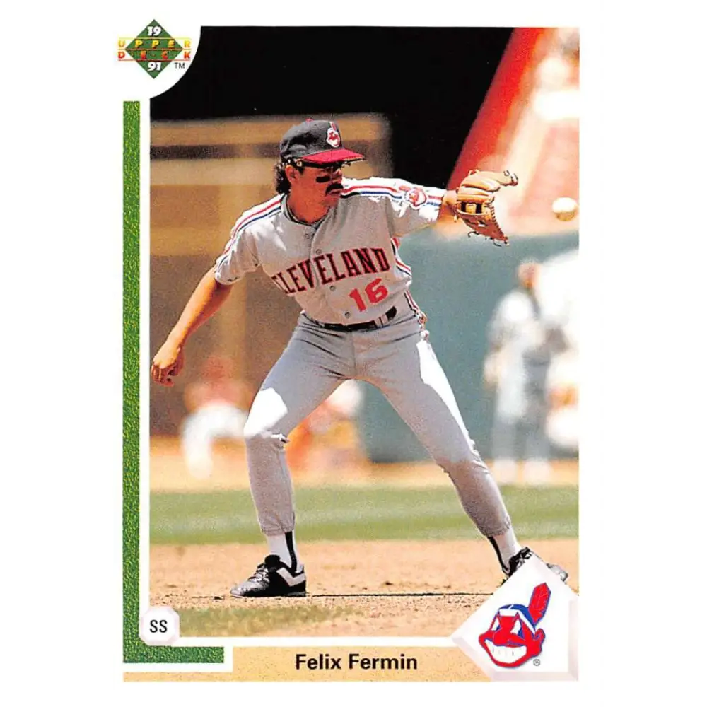 1991 Upper Deck #104 Felix Fermin EX Excellent Cleveland Indians Baseball Card  Image 1