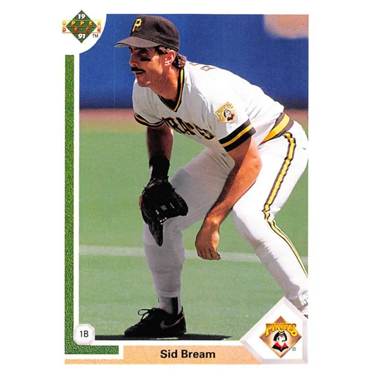 1991 Upper Deck #109 Sid Bream EX Excellent Pittsburgh Pirates Baseball Card  Image 1