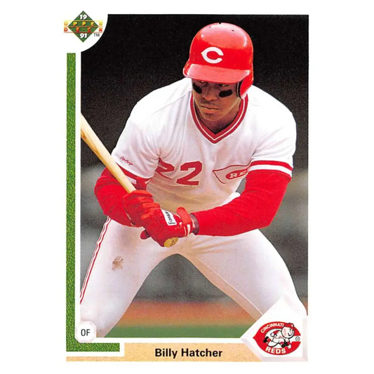 1991 Upper Deck #114 Billy Hatcher NM-MT Cincinnati Reds Baseball Card Image 1