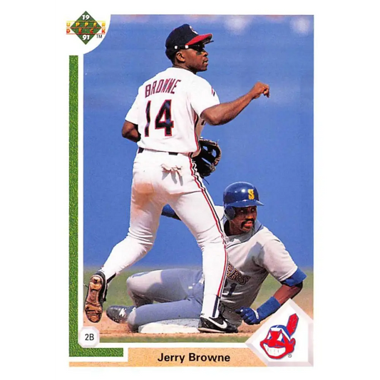 1991 Upper Deck #116 Jerry Browne EX Excellent Cleveland Indians Baseball Card  Image 1
