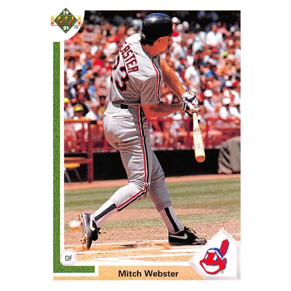 1991 Upper Deck #120 Mitch Webster NM-MT Cleveland Indians Baseball Card Image 1