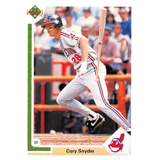1991 Upper Deck #123 Cory Snyder NM-MT Cleveland Indians Baseball Card Image 1