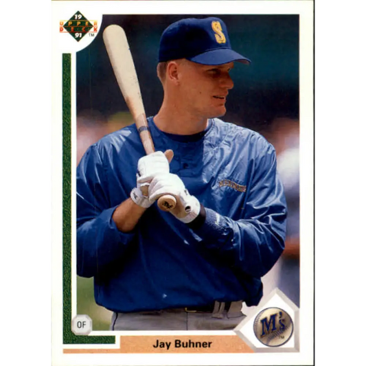 1991 Upper Deck #128 Jay Buhner NM-MT Seattle Mariners Baseball Card Image 1
