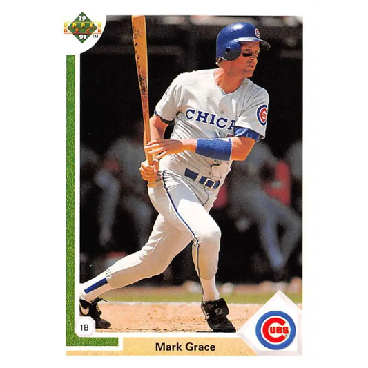 1991 Upper Deck #134 Mark Grace NM-MT Chicago Cubs Baseball Card Image 1