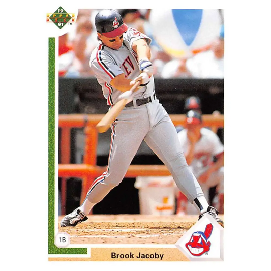 1991 Upper Deck #137 Brook Jacoby EX Excellent Cleveland Indians Baseball Card  Image 1