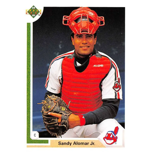 1991 Upper Deck #144 Sandy Alomar Jr. EX Excellent Cleveland Indians Baseball Card  Image 1
