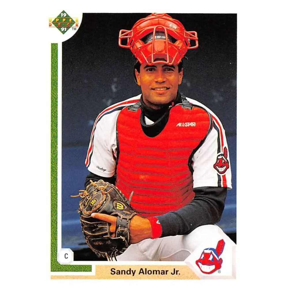 1991 Upper Deck #144 Sandy Alomar Jr. NM-MT Cleveland Indians Baseball Card Image 1