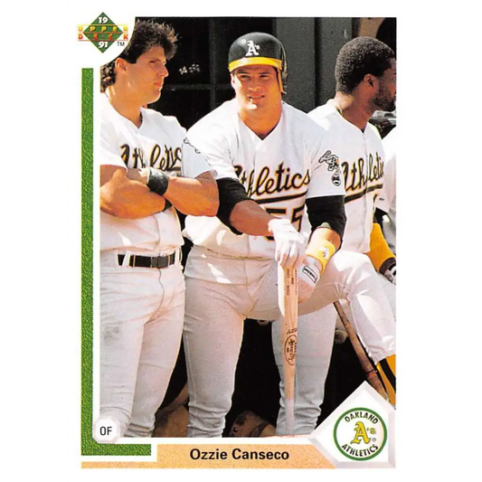 1991 Upper Deck #146 Ozzie Canseco NM-MT Oakland Athletics Baseball Card Image 1
