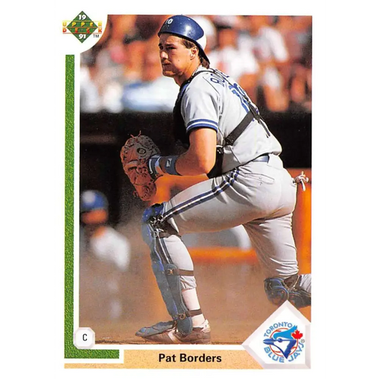 1991 Upper Deck #147 Pat Borders NM-MT Toronto Blue Jays Baseball Card Image 1