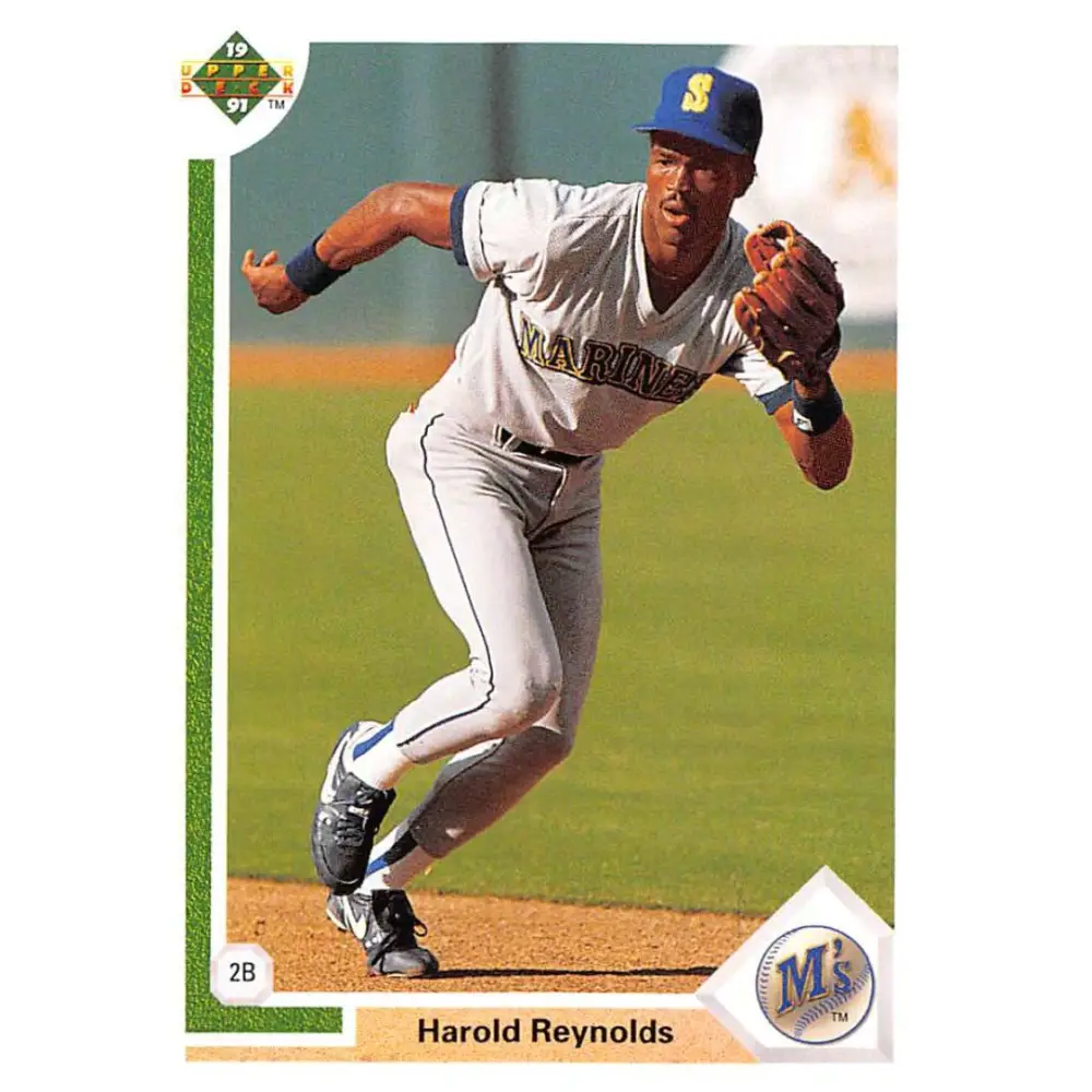 1991 Upper Deck #148 Harold Reynolds EX Excellent Seattle Mariners Baseball Card  Image 1