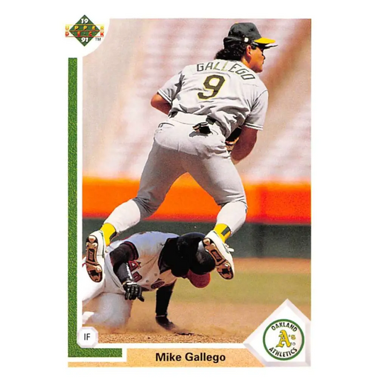 1991 Upper Deck #151 Mike Gallego EX Excellent Oakland Athletics Baseball Card  Image 1