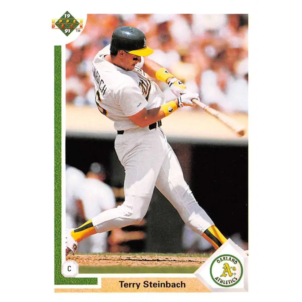 1991 Upper Deck #153 Terry Steinbach EX Excellent Oakland Athletics Baseball Card  Image 1