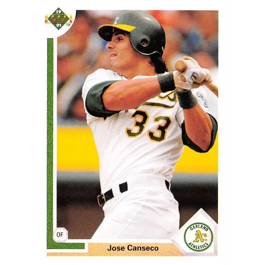 1991 Upper Deck #155 Jose Canseco NM-MT Oakland Athletics Baseball Card Image 1