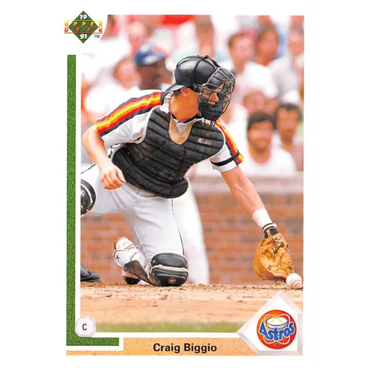 1991 Upper Deck #158 Craig Biggio NM-MT Houston Astros Baseball Card Image 1