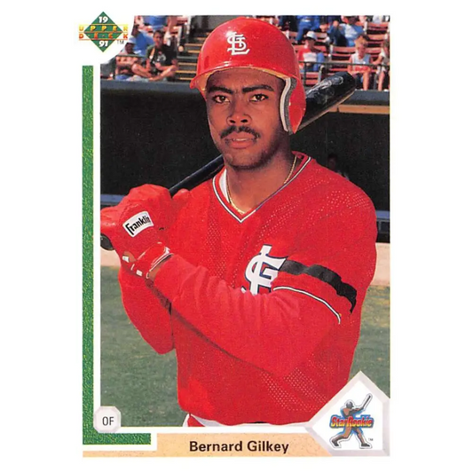 1991 Upper Deck #16 Bernard Gilkey EX Excellent St. Louis Cardinals Baseball Card  Image 1