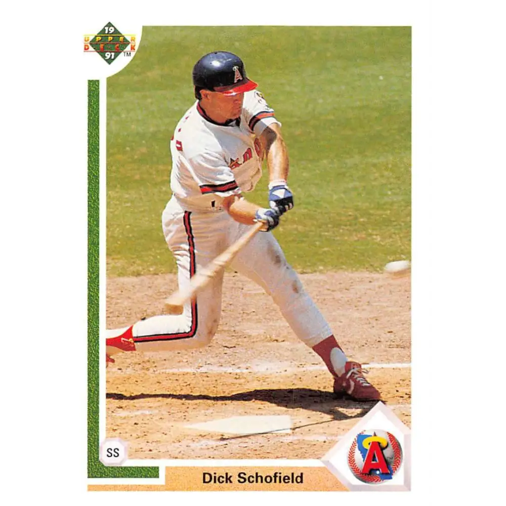 1991 Upper Deck #169 Dick Schofield EX Excellent California Angels Baseball Card  Image 1