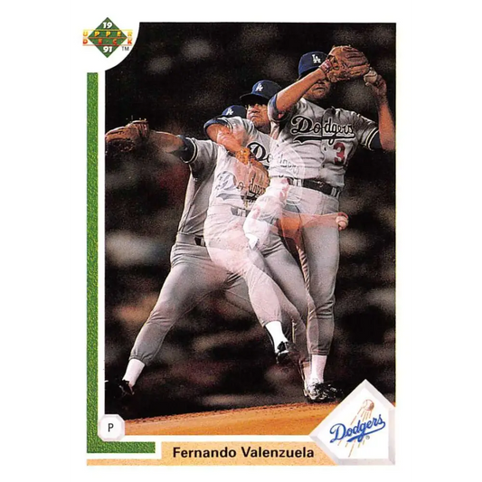 1991 Upper Deck #175 Fernando Valenzuela EX Excellent Los Angeles Dodgers Baseball Card  Image 1