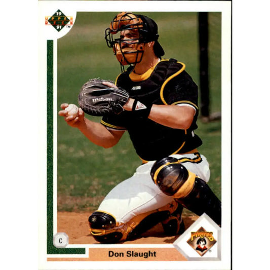 1991 Upper Deck #181 Don Slaught NM-MT Pittsburgh Pirates Baseball Card Image 1
