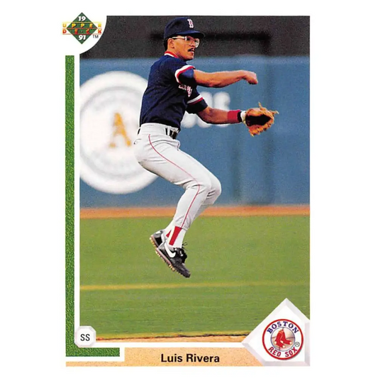1991 Upper Deck #182 Luis Rivera EX Excellent Boston Red Sox Baseball Card  Image 1