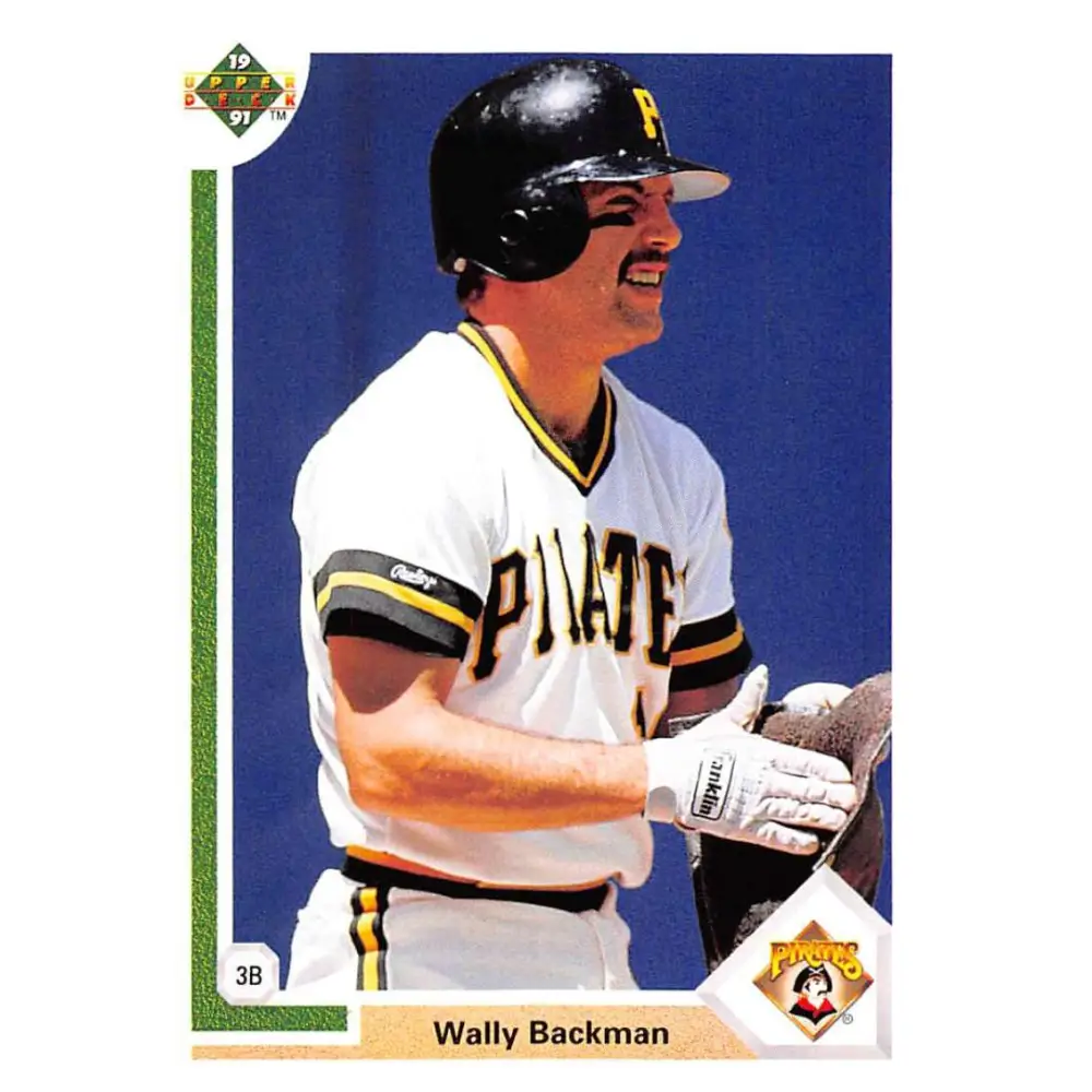 1991 Upper Deck #185 Wally Backman EX Excellent Pittsburgh Pirates Baseball Card  Image 1