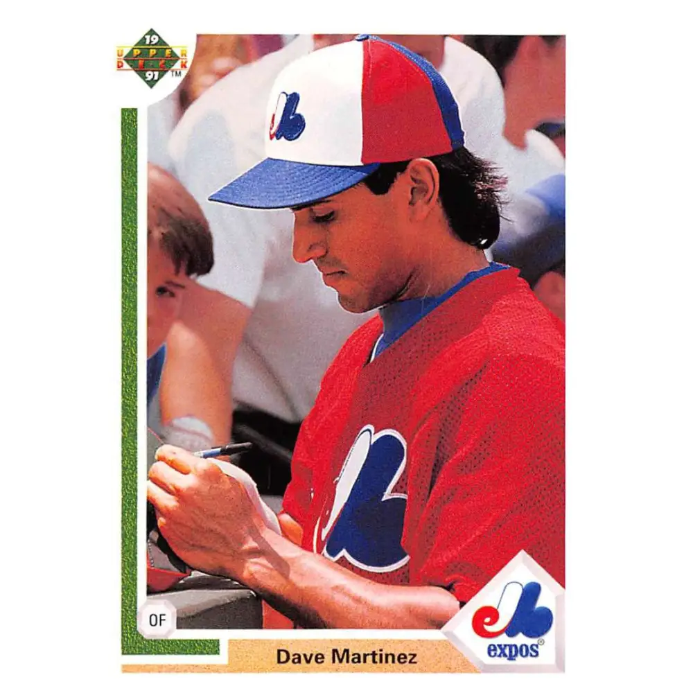 1991 Upper Deck #186 Dave Martinez EX Excellent Montreal Expos Baseball Card  Image 1