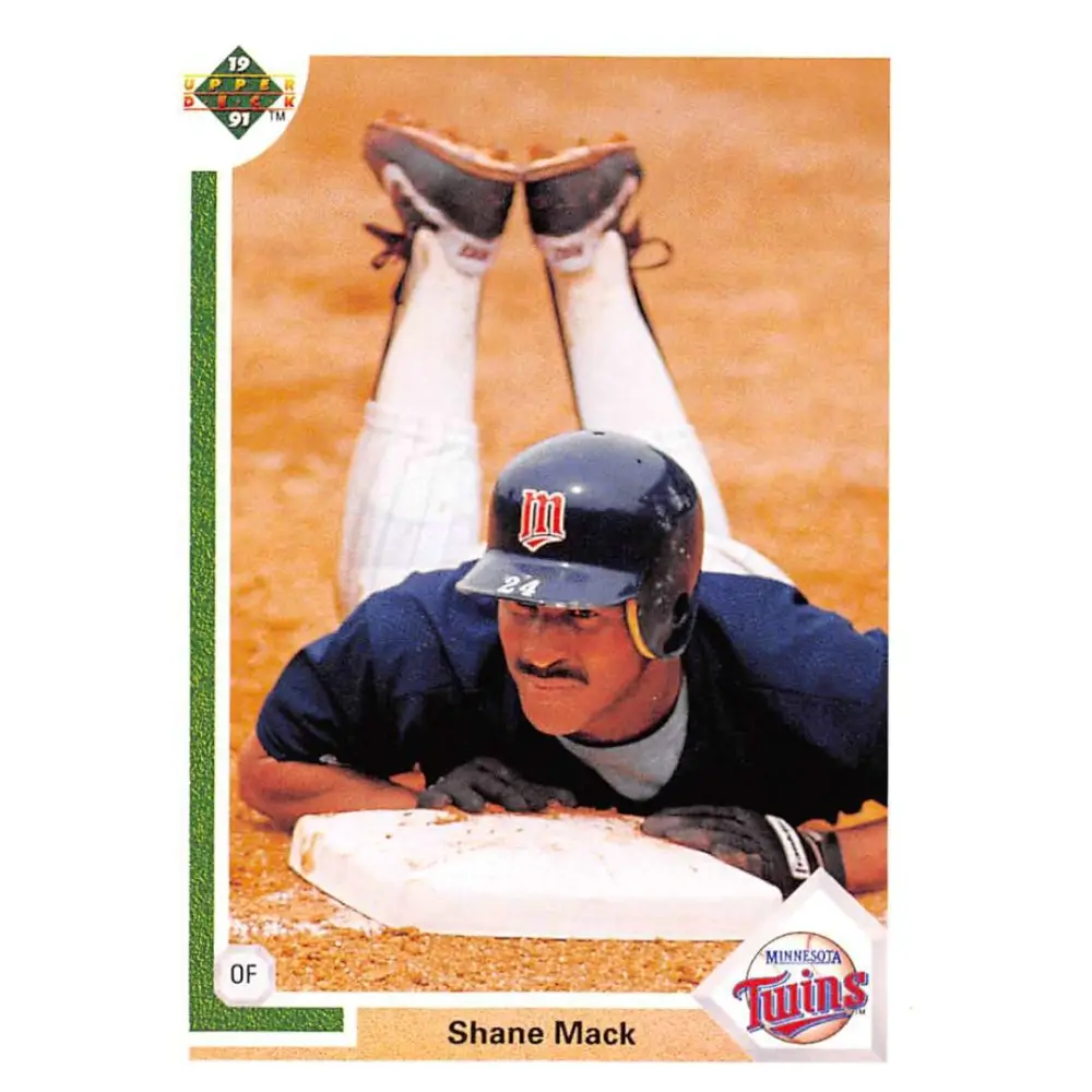 1991 Upper Deck #188 Shane Mack NM-MT Minnesota Twins Baseball Card Image 1