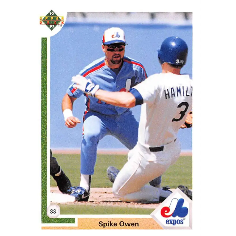 1991 Upper Deck #189 Spike Owen NM-MT Montreal Expos Baseball Card Image 1