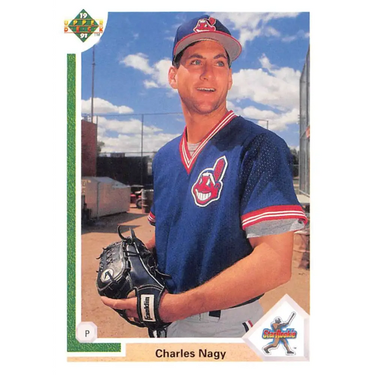 1991 Upper Deck #19 Charles Nagy EX Excellent Cleveland Indians Baseball Card  Image 1
