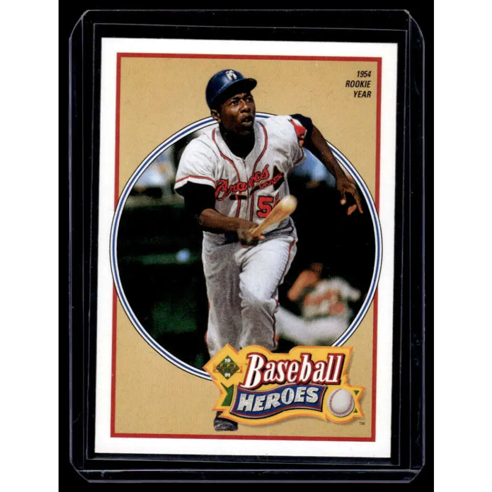 1991 Upper Deck #19 Hank Aaron Milwaukee Braves NM-MT Baseball Card Image 1