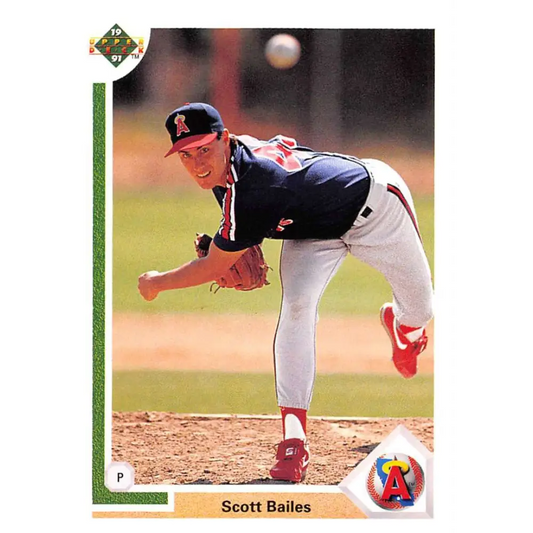 1991 Upper Deck #190 Scott Bailes EX Excellent California Angels Baseball Card  Image 1